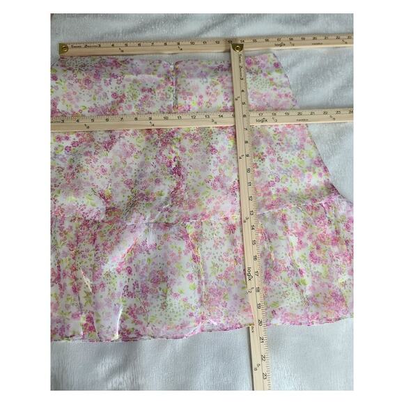Wildfox Floral ruffle bottom skirt Size XL summer picnic garden girl Cottagecore - Picture 8 of 8